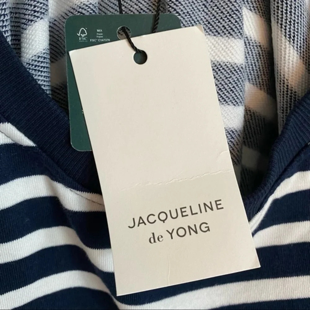 Jacqueline De Yong • NWT Navy Striped Sky Captain Dress - Picture 7 of 7